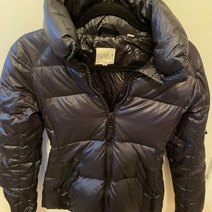 SAM black winter puffer coat